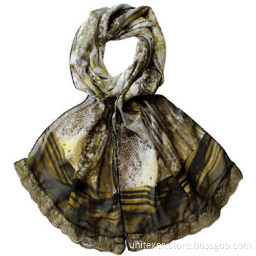 Polyester Lace Scarf, Available in Various Colors, Small Orders are Welcome